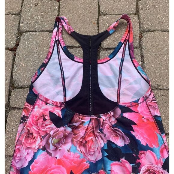 Lululemon Tank Top Floral Racerback Athletic Sleeveless Activewear - Picture 7 of 8